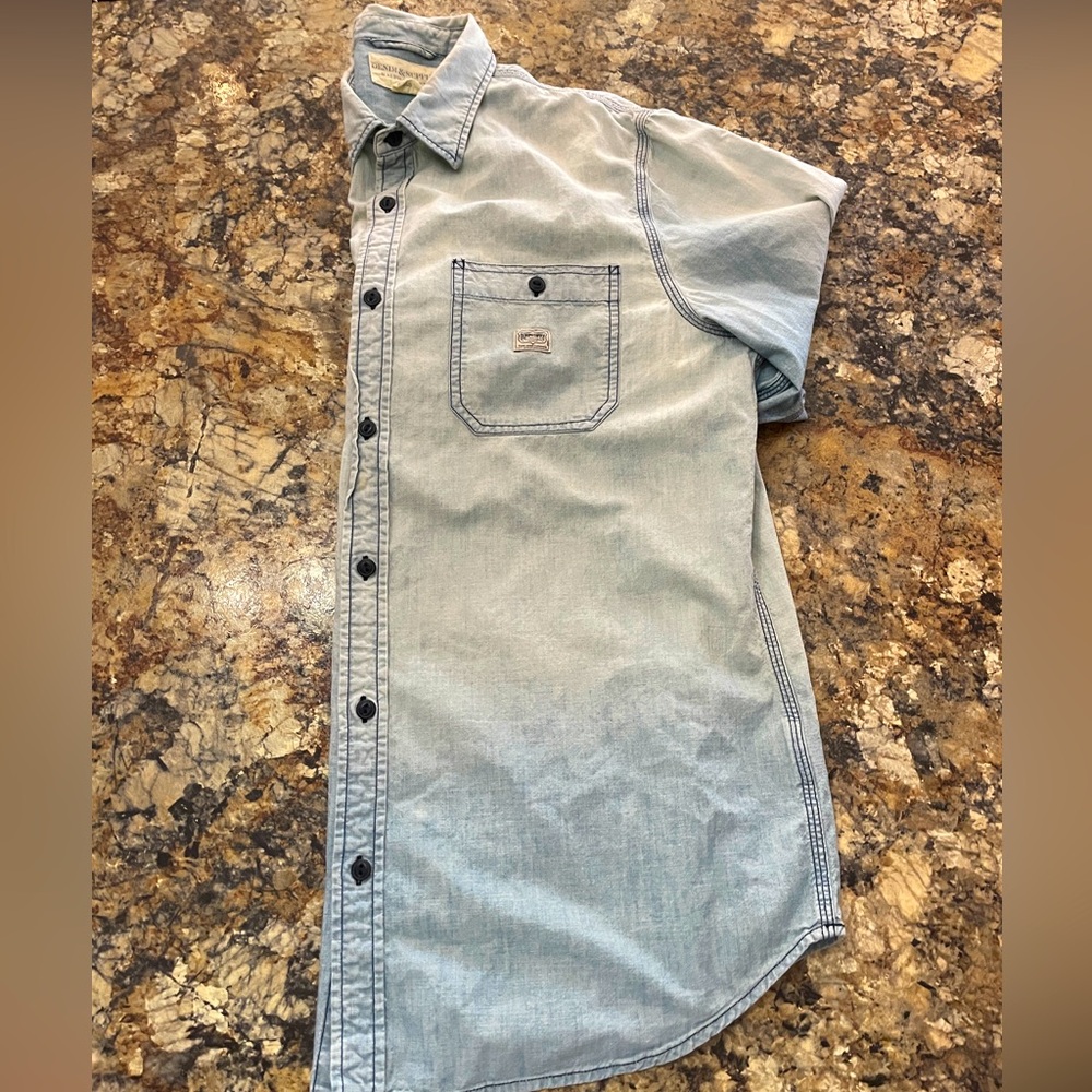 Ralph Lauren Denim & Supply Men's Western Chambray Shirt, XL